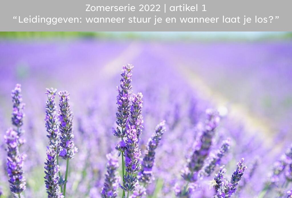 leidinggeven sturen en loslaten